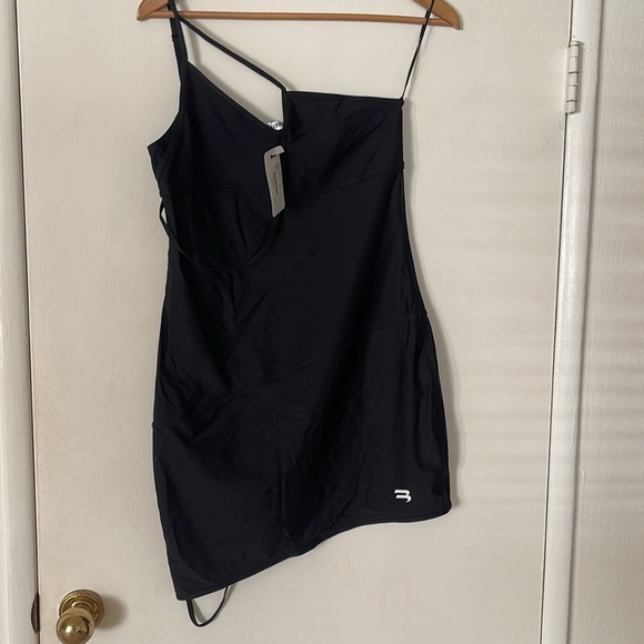 BALENCIAGA ASYMMETRICAL MINI DRESS - black- size 40 - large - NWT - Picture 6 of 10
